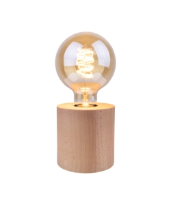 LAMPADA DA TAVOLO ONLI "FOFI" ESAGONALE LEGNO DI ROVERE, E27